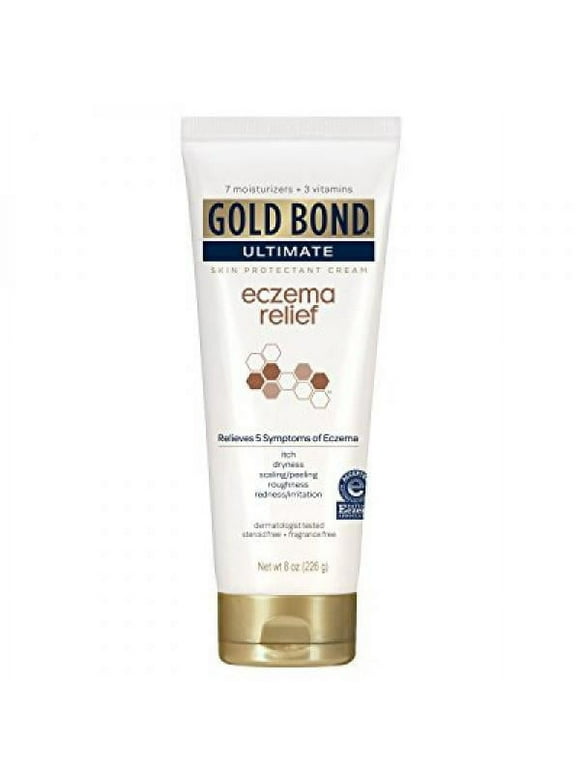 Gold Bond Medicated Eczema Relief Skin Protectant Cream, 8 oz., With 2% Colloidal Oatmeal