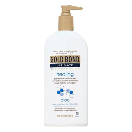 Gold Bond Ultimate Healing Skin Therapy Lotion, Fresh Clean Scent - 14 Oz, 3 Pack
