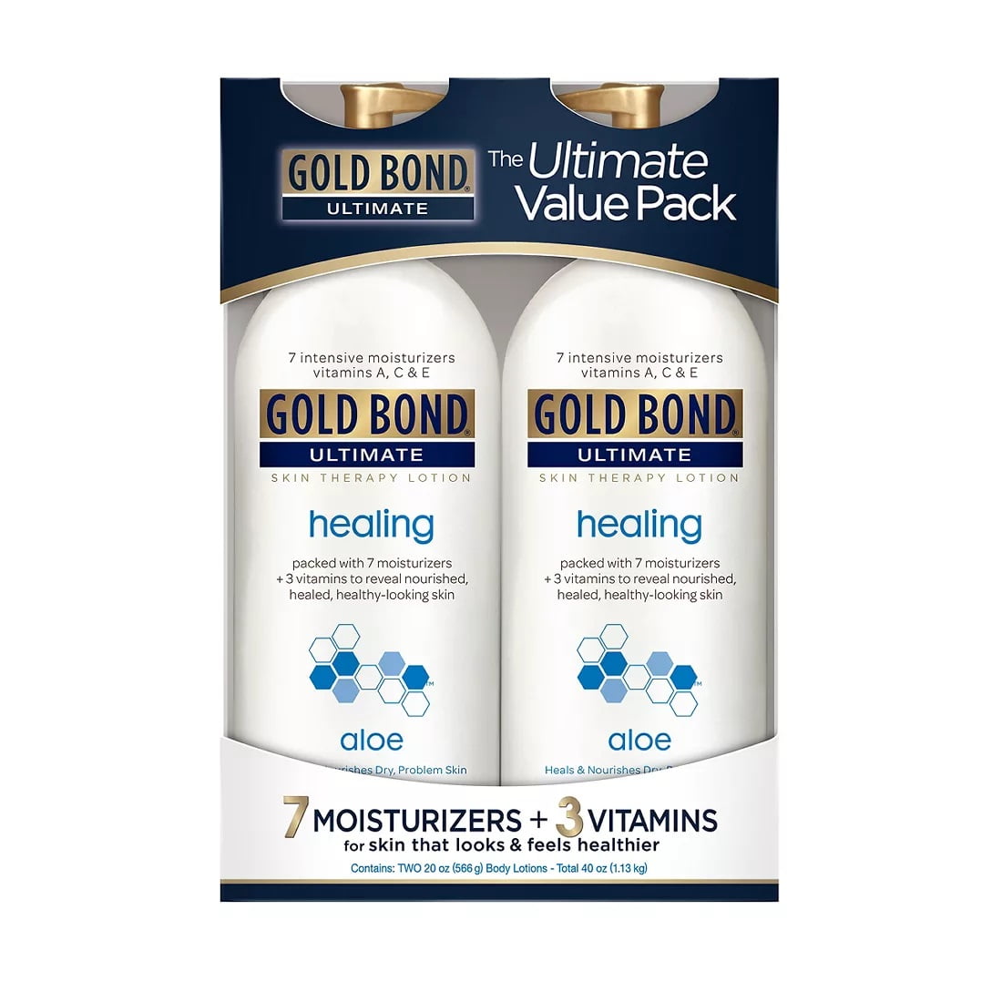 Gold Bond Ultimate Healing Lotion, Aloe, 20 oz Bottles, Pack of 2,  Hydrating for Dry Skin - Walmart.com