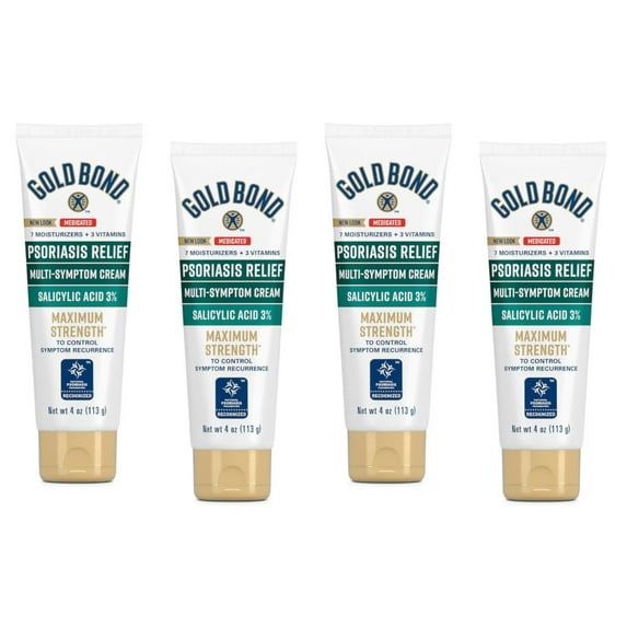Gold Bond Ultimate Multi-Symptom Psoriasis Relief Cream 4 oz (Pack of 4)