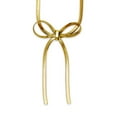 thumbnail image 1 of Gold Bow Herringbone Necklace - 18 Karat Gold Plated - Bow Jewelry - Ribbon Necklace- Gift For Her - Adjustable Herringbone Style Necklace, 1 of 4