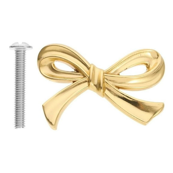 Gold Bows Drawer Knobs Vintage Metal Handles set Bowknot for Cabinets & Dressers