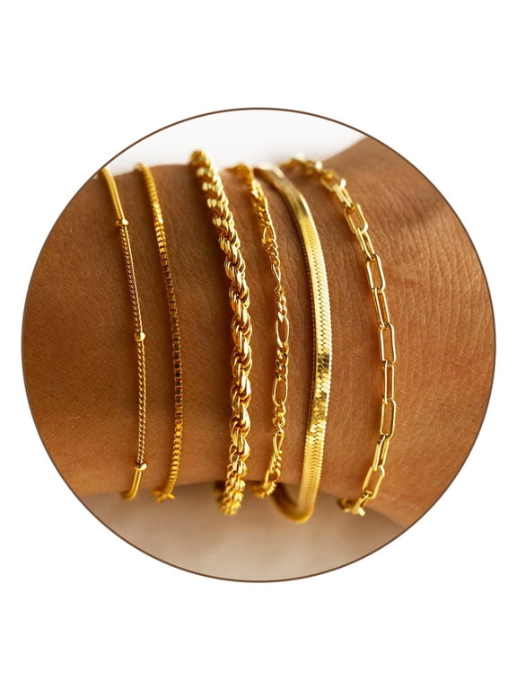 Golden Bracelets for Women,Adjustable Elegant Bracelet, Trendy Minimalist Dainty Stackable Layered Bracelet Halloween Christmas Jewelry Gift