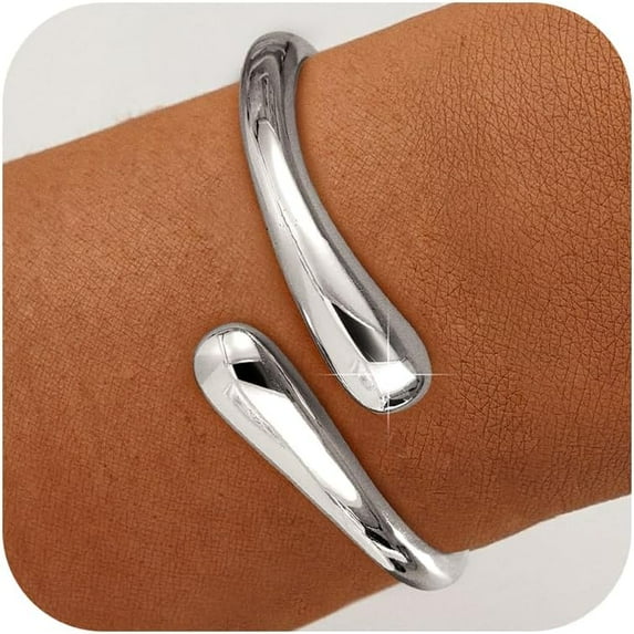 Gold Bracelets for Women Trendy - 18K Really Gold Filled Bangle Bracelet Chunky Adjustable Twist Cuff Gold Bracelet Non Tarnish Waterproof Jewelry for Women Gifts