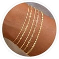 thumbnail image 1 of Gold Bracelets for Women Trendy, Dainty 14K Gold Plated Bracelet Stack Beaded Chain Bracelet Set Thin Small Cute Paperclip Bracelets Fashion Waterproof Jewelry Gift Gold Accessories for Women, 1 of 5