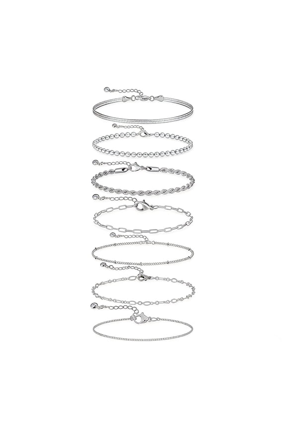 Gold Bracelets for Women, 14K Gold Plated Beaded Strand Bead Ball Bracelets stack Adjustable Jewelry Set for Gifts