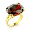 thumbnail image 1 of Gold Brass Ring with AAA Grade CZ, Garnet - Size 5, 1 of 1