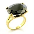thumbnail image 1 of Gold Brass Ring with AAA Grade CZ in Jet for Women Jet Stone Color Style 8X100 Size 5, 1 of 1
