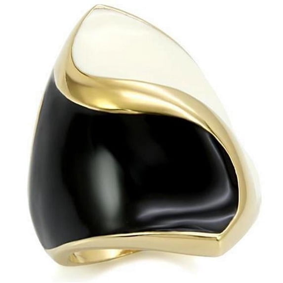 Gold Brass Ring with No Stone, Size 5