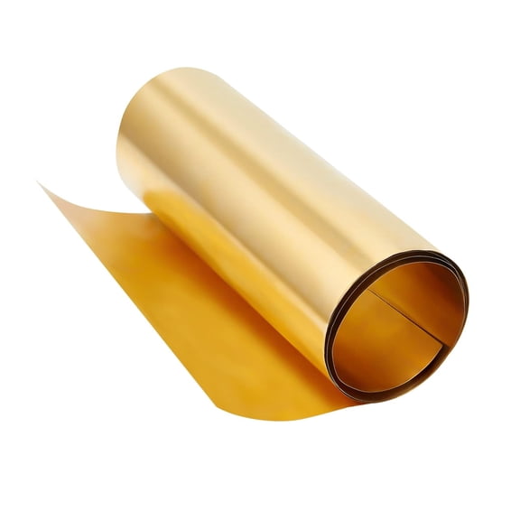 Gold Brass Sheet Roll Metal Foil Plate 0.1mm Brass Metal Thin Sheet for DIY Cutting Crafts Making 1000x200x0.1mm 1roll