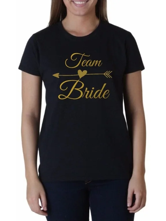 Gold Bride Team Bachelorette Wedding Party Graphic Gift Design T-Shirt