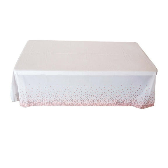 Gold Bronzing Tablecloth for Birthday Wedding, Disposable Plastic Party Table Cover, Elegant Blue Black Tablecloth for Holiday Event, Waterproof Scratch Resistant Table Protector, Soft Texture Decor