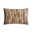 thumbnail image 1 of Gold & Brown 12"x26" (30x65 cm) Lumbar Pillow Cover, Silk Textured & Pintucks Oblong Pillow, Abstract Pattern Modern Style - Alpine, 1 of 3