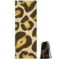 thumbnail image 1 of Gold and Brown Of Leopard Print Hot Yoga Mat Towel Non Slip for Hot Yoga - Quick-Drying Yoga Mat Cover with 4 Corner Pockets with Travel Bag - Hot Yoga Towel Non Slip 70"x26", 1 of 6