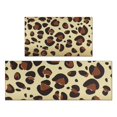 thumbnail image 1 of Gold and Brown Of Leopard Print Kitchen Rugs Sets Of 2,Anti Fatigue Kitchen Mat Rugs Non Slip Washable,Decorative Kitchen Floor Mats for Kitchen,Sink,Laundry,17"x30"+17"x47", 1 of 7