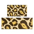 thumbnail image 1 of Gold and Brown Of Leopard Print Kitchen Rugs Sets Of 2,Anti Fatigue Kitchen Mat Rugs Non Slip Washable,Decorative Kitchen Floor Mats for Kitchen,Sink,Laundry,17"x30"+17"x47", 1 of 7