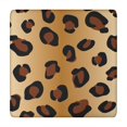 thumbnail image 1 of Gold and Brown Of Leopard Print Square Fitted Tablecloth with Elastic Edge,Square Table Cover,Washable Elastic Table Cover for Home Kitchen Party Decor 34"x34", 1 of 6