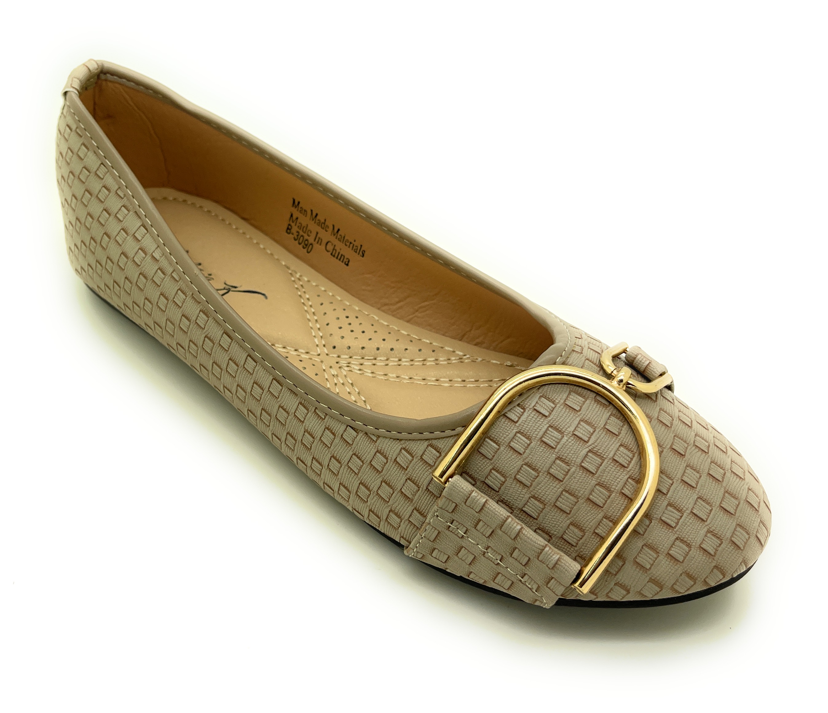 Gold Buckle Ballerina Flats - Walmart.com