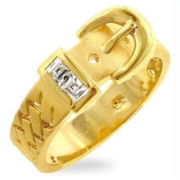 Gold Buckle Ring, Size : 10