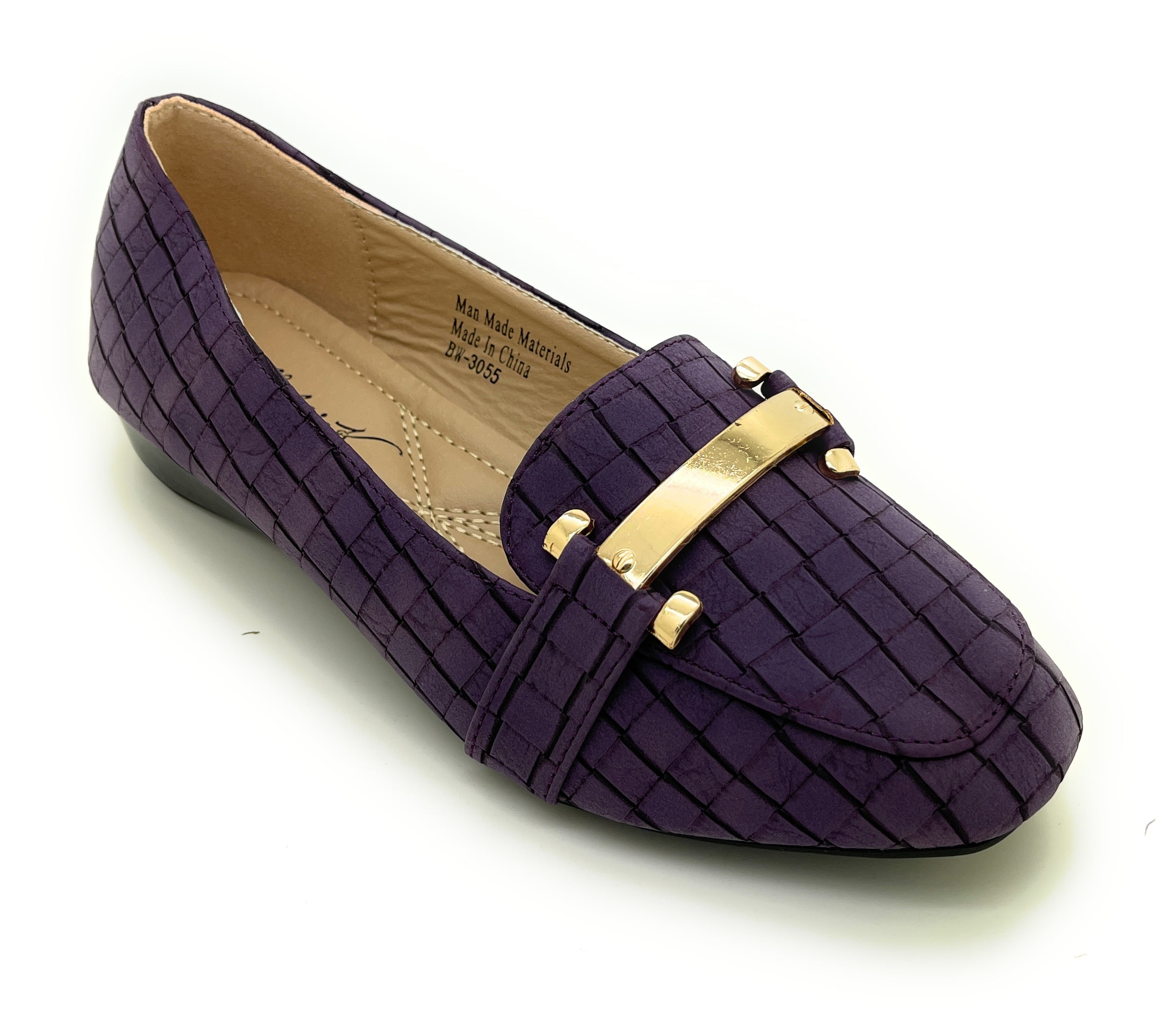 Gold Buckle Wedge Flat