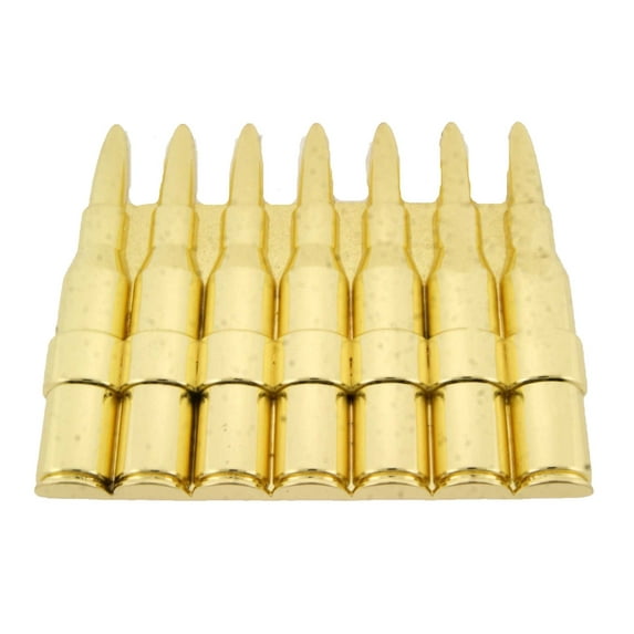 Gold Bullets Belt Buckle Rock Rebel Fashion Metal Military Revolver Handgun New