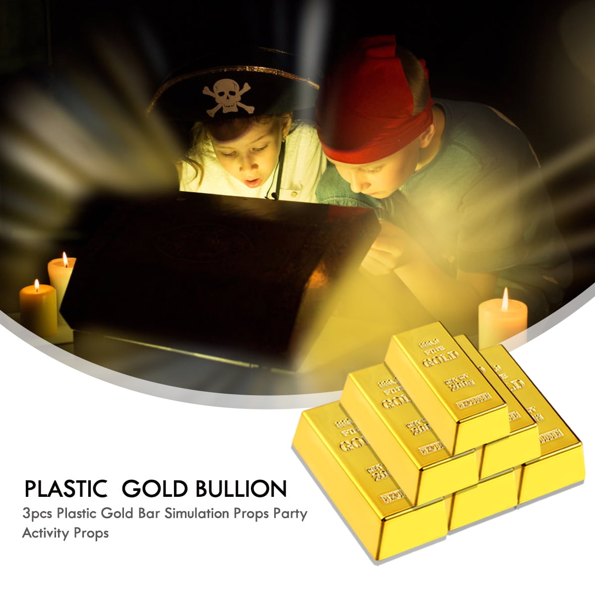 Gold Bullion Fake Brick Coins Bar Bars Propmovie Pirate Kids Treasure Simulation Bar