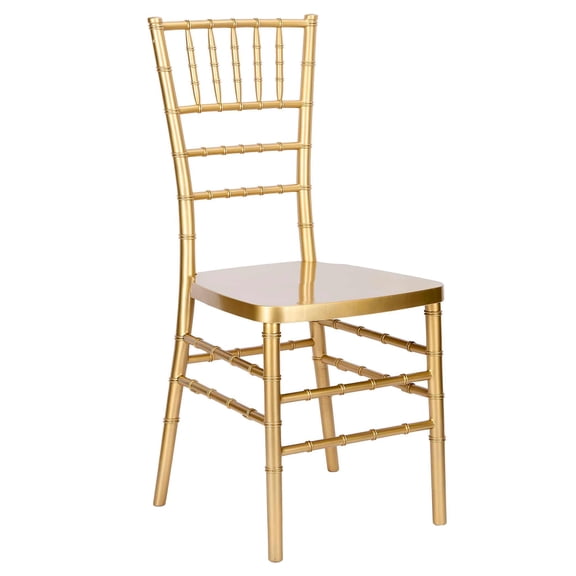 Gold Bullion Resin Steel Skeleton Chiavari Chair with Color Core by Chivari