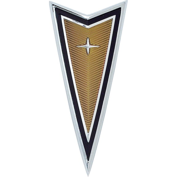 Gold Bumper Nose Front Arrowhead Emblem For 1978-1981 Firebird Esprit
