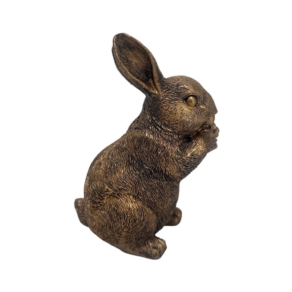 Gold Bunny Figurines Vintage Rabbit Statues Easter Bunny Statue Table Decoration for Spring Tabletop Decor Easter Gifts Home Office Decor Party Supplies - 1PCS(B)