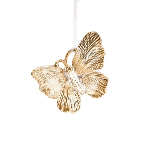 Gold Butterfly Hanging Ornament, Christmas Tree Decoration for Holiday Home Decor, Seasonal Party Display and Festive Decorating