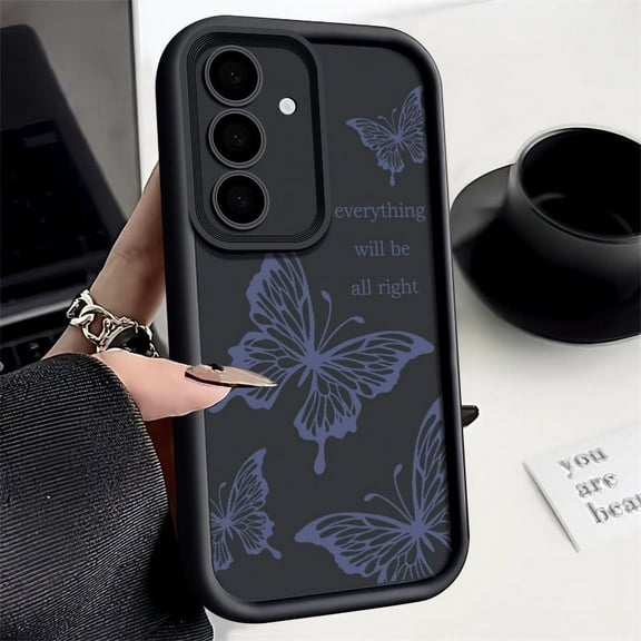 Gold Butterfly Soft TPU Case For Samsung Galaxy S23 FE/S23 Ultra/S23 Plus/S23 Phone Cover