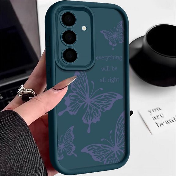 Gold Butterfly Soft TPU Case For Samsung Galaxy S23 FE/S23 Ultra/S23 Plus/S23 Phone Cover