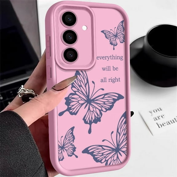 Gold Butterfly Soft TPU Case For Samsung Galaxy S23 FE/S23 Ultra/S23 Plus/S23 Phone Cover