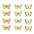 thumbnail image 1 of Gold Butterfly Wall Stickers - 3D Metallic Decor for Parties, Celebrations, Weddings, and Home Accent, Removable & Reusable Adhesive for Versatile Indoor & Event Use, 1 of 5