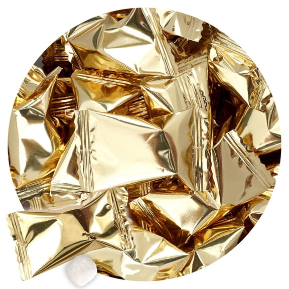 Gold Buttermints, 2 Pound Bulk Bag, After Dinner Mints, Approximately 240 Pieces, Butter Mints Individually Wrapped, Gold Candy