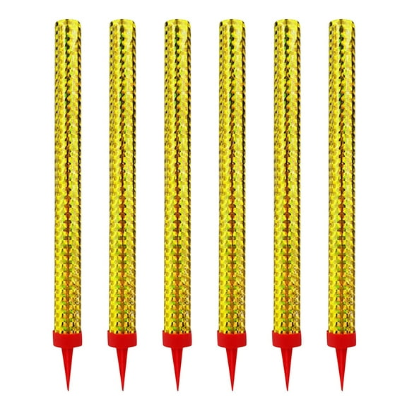 Gold Cake Sparklers Candle Set Smokeless Sparkler Candles for Birthday Wedding Celebration 6 Pack