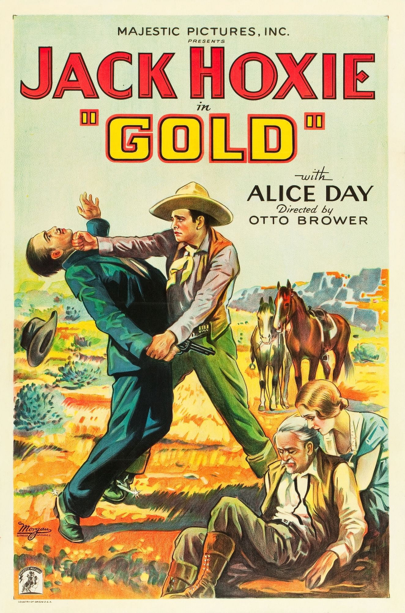 Gold Canvas Art - (11 x 17)