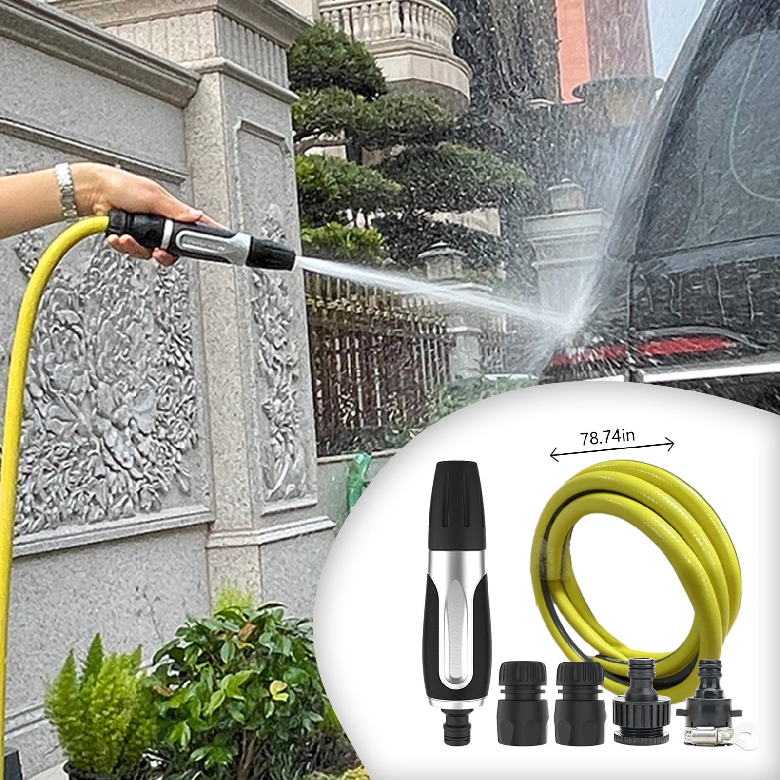 Gold Car Wash Water Household High Pressure Artifact Nozzle Hose