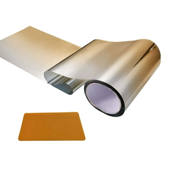 Gold Car Windshield Sun Shade Strip, Window Tint Film, Solar Protection Sticker With Uv Blocking, Scratch-Resistant Pvc And Self-Adhesive Backing For Cars, Windshields, 7.9X59In