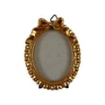 thumbnail image 1 of Elegant Gold Carved Photo Frame with Bow Wall Hanging And Tabletop Stand Home Office Wedding Decor Family Portrait Display Gift, A Picture Frame, 1 of 5