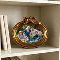 thumbnail image 1 of Gold Carved Resin Photo Frame – Bow Hanging Wall & Tabletop Display for Home Decor, Living Room, Bedroom, Gift (Shape F), 1 of 5