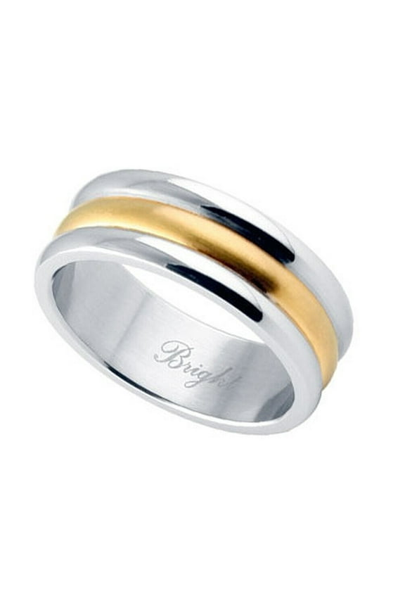 Gold Center - Mens Wedding Rings Wedding Bands for Men Size 9, 10, 11, 12 +