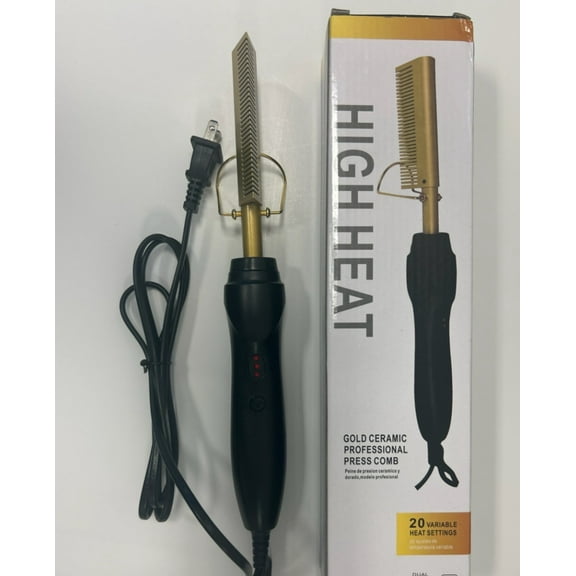 Gold Ceramic Professional Electric Press Comb