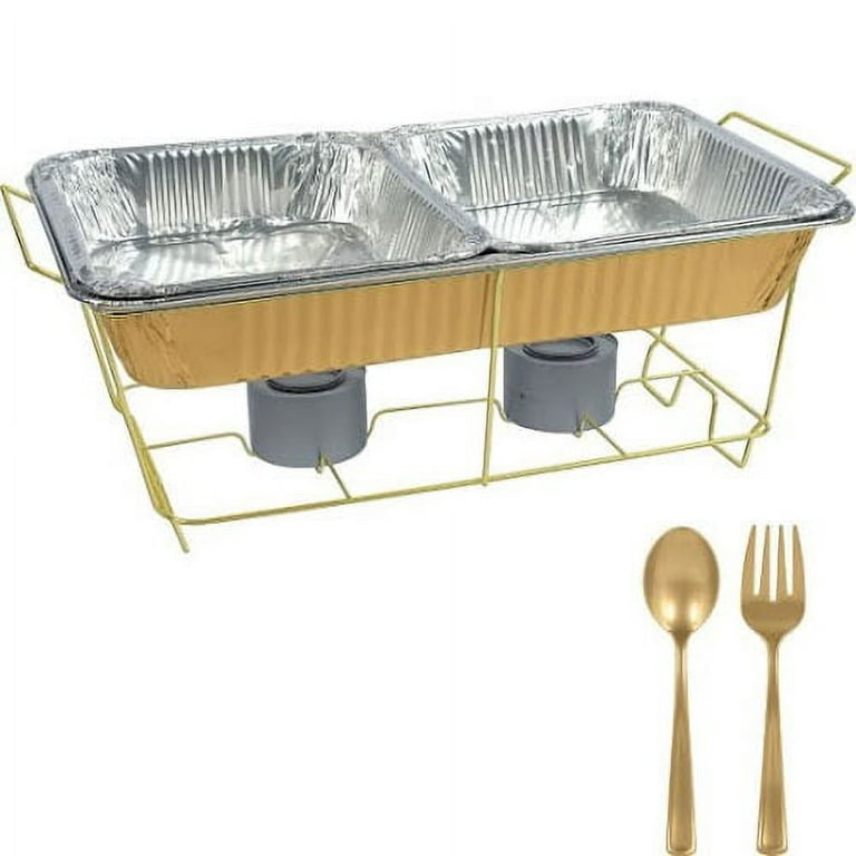 Gold Aluminum Half Chafing Dish Steam Pan