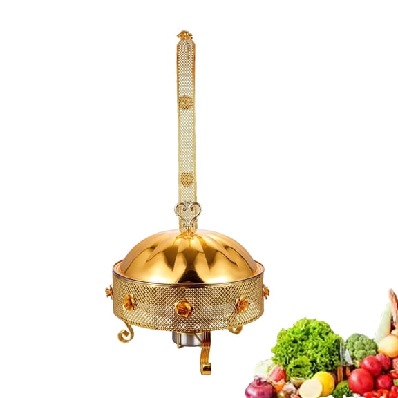 Gold Chafing Dish Buffet Set, Warming Tray with Water Pan, Buffet Server and Heater - Catering Event Food Heater, hot Pot Buffet Set, Cold Dish Server Set for Catering Party Event Serving