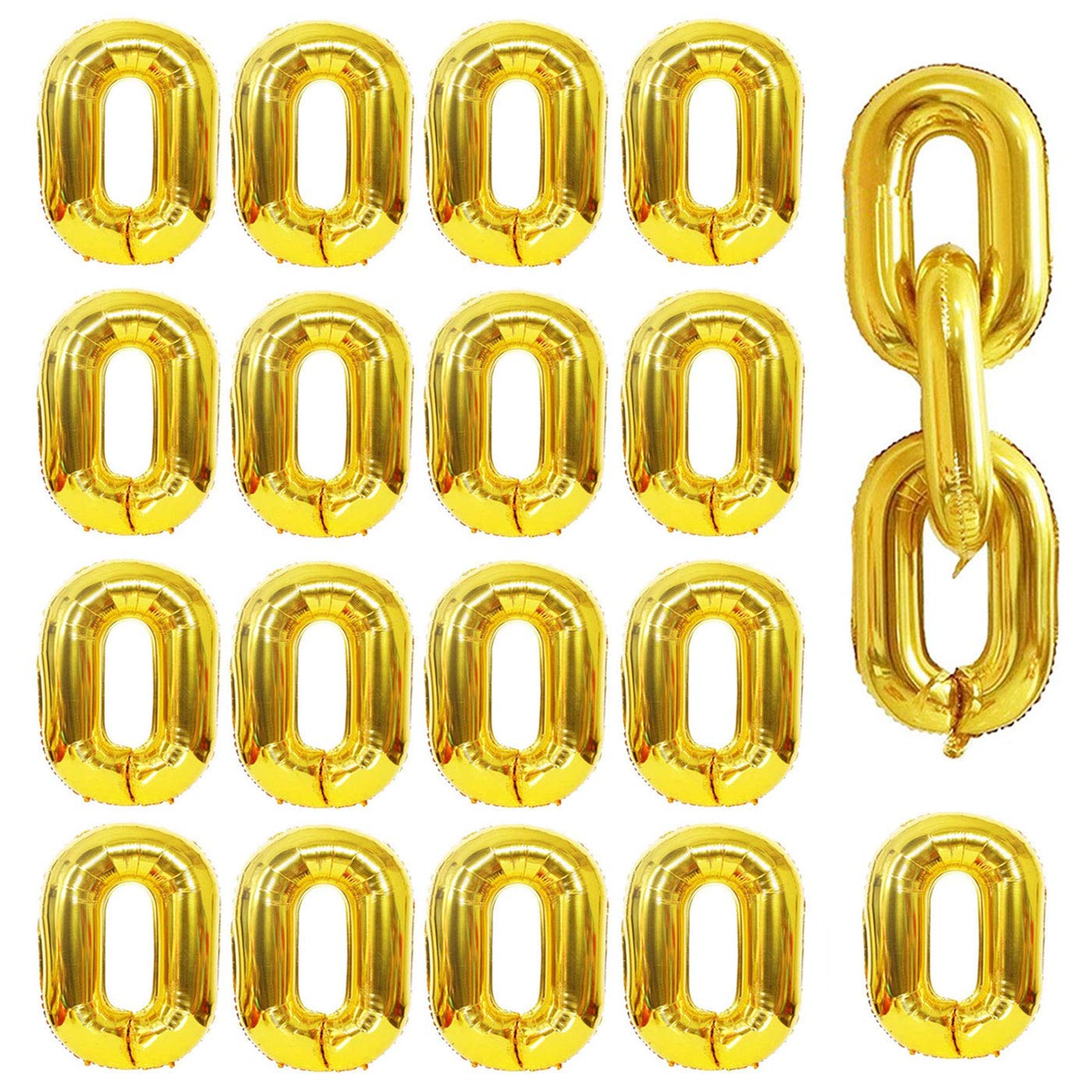 Gold Chain Balloon Links - 20 Pack 16