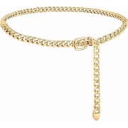Gold Chain Belt For Women Adjustable Waist Belt Fashion Metal Dress Belts For Jeans Dresses Body Link Waist Chain