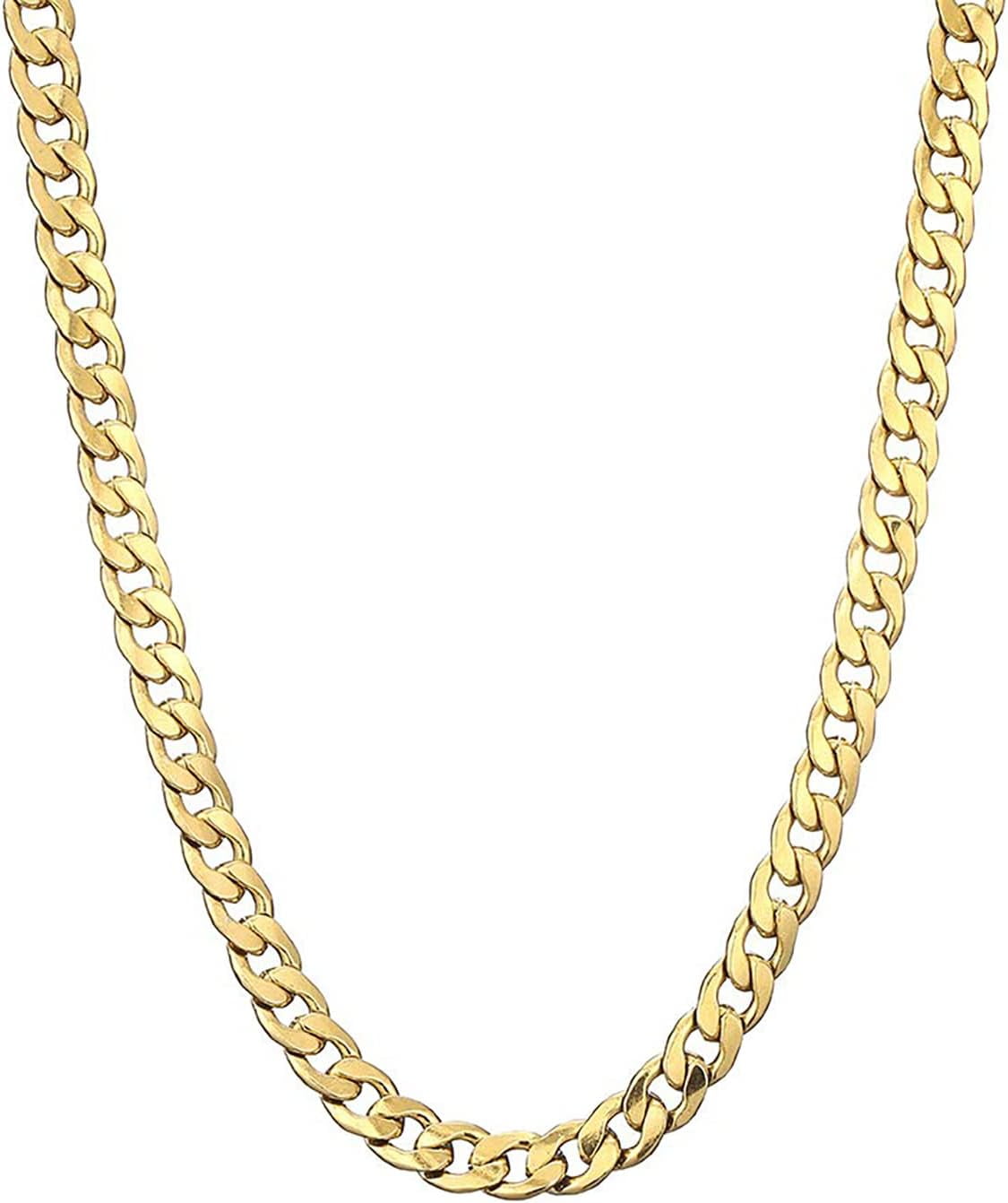 Gold Chain Necklace, 20 Inch Golden Ultra Luxury Looking Feeling Real ...