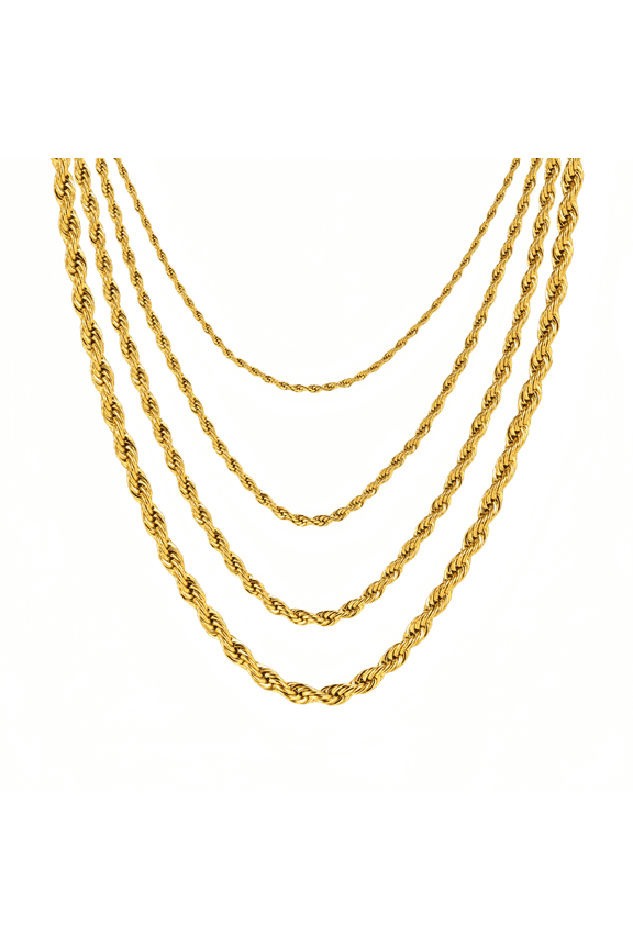 Gold Chain Necklace Collection - 14K Real Solid Yellow Gold Filled Paper Clip Link Chain Necklaces for Women and Men 1.5mm 30"