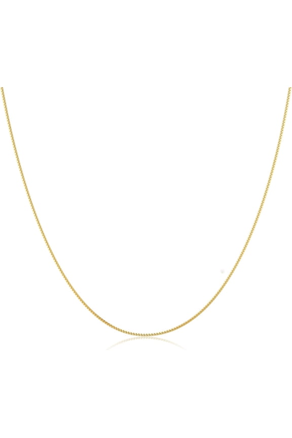 Gold Chain Necklace for Women, 14k Gold Plated Thin Beaded Wave Box Chain Necklace Dainty Gold Necklace Simple Layered Gold Choker Necklaces Minimalist Gold Link Chain Necklace Trendy Jewelr...[b866]